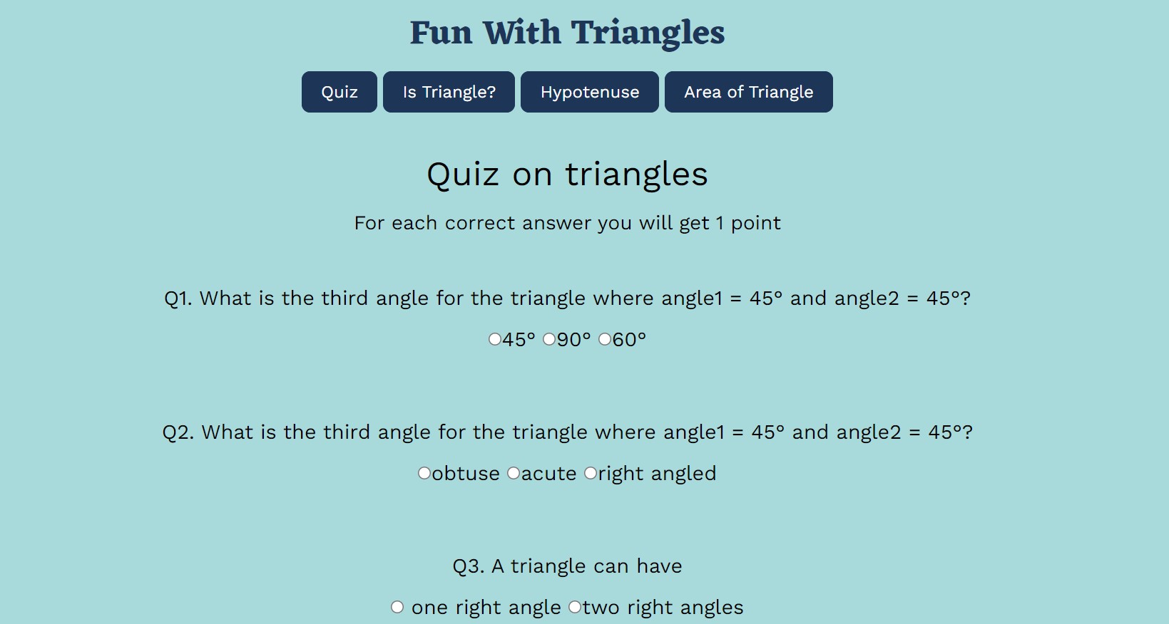 Fun with Triangles